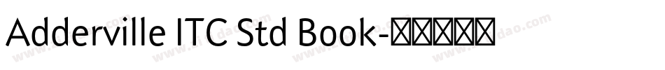 Adderville ITC Std Book字体转换